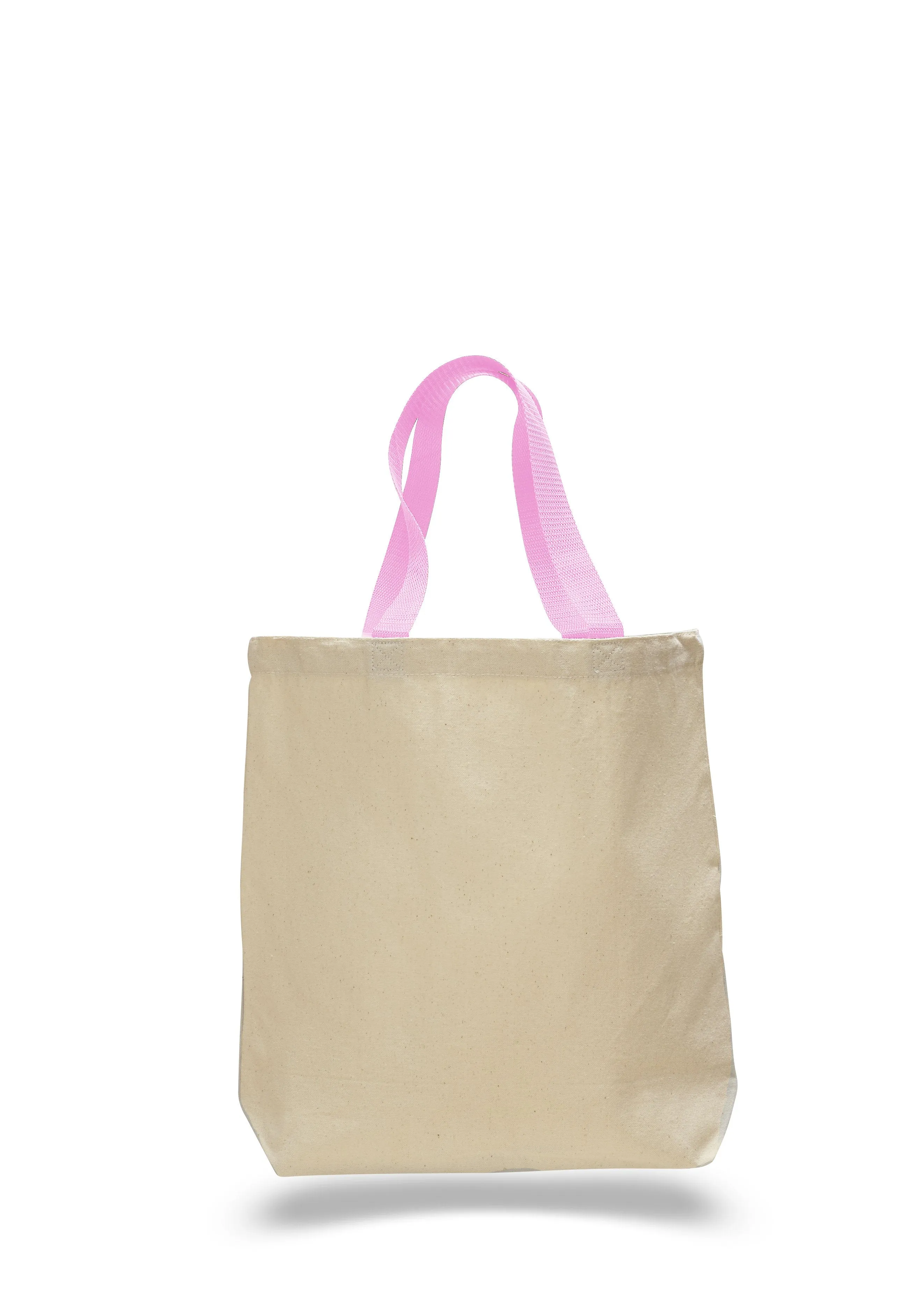 100% Cotton Canvas Tote Bags with Color Handles - TG244