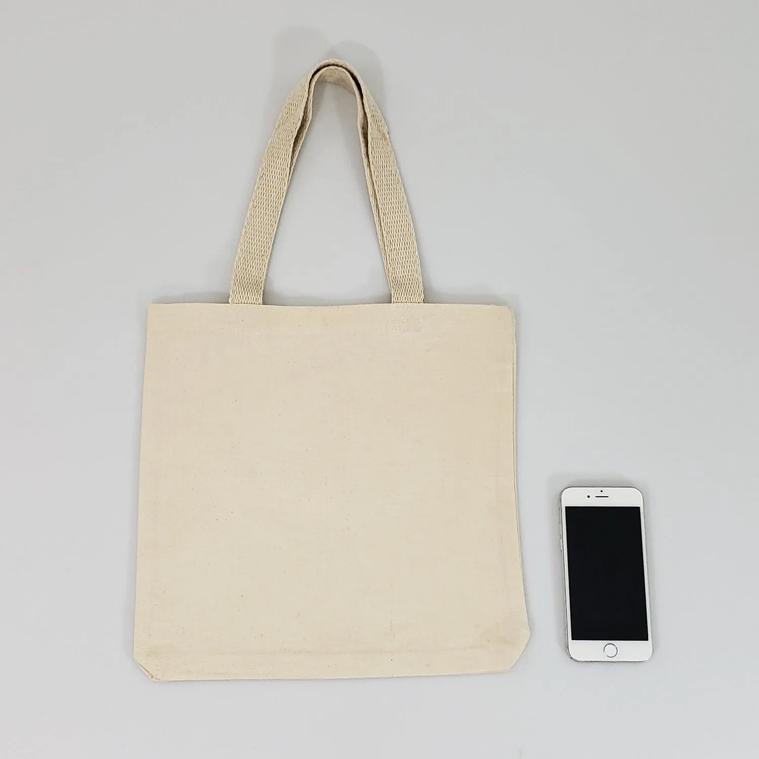 12 ct 12'' Small Canvas Tote Bags/Book Bags - By Dozen