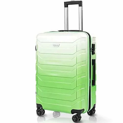 3PCS Spinner Expandable Suitcase With TSA Lock-Green