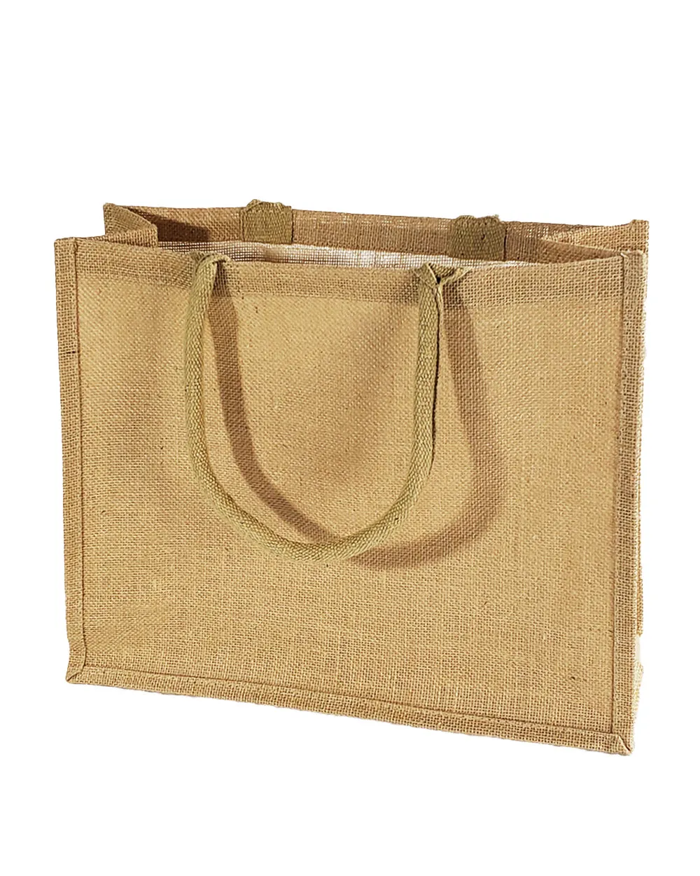 48 ct Large Burlap Shopping Bags / Reusable Jute Totes - By Case