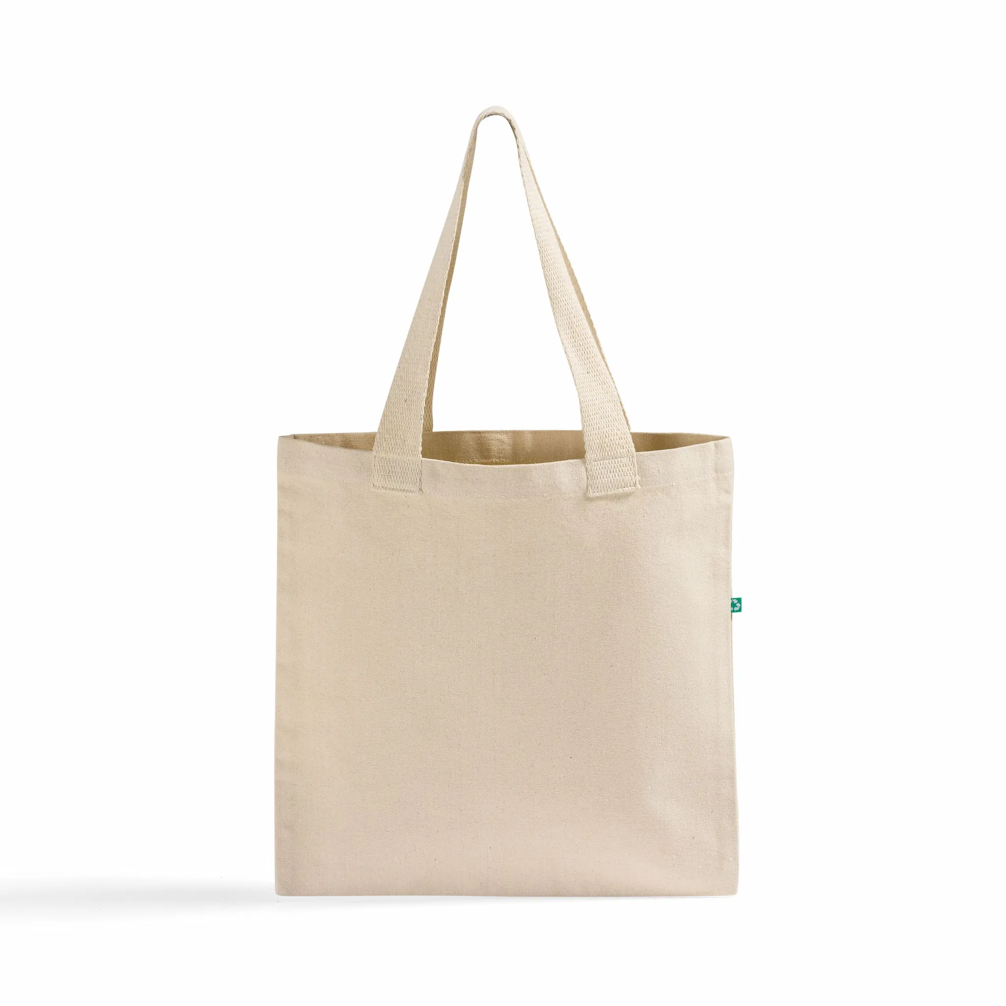 6 ct Recycled Canvas Flat Tote Bag / Basic Book Bag - Pack of 6