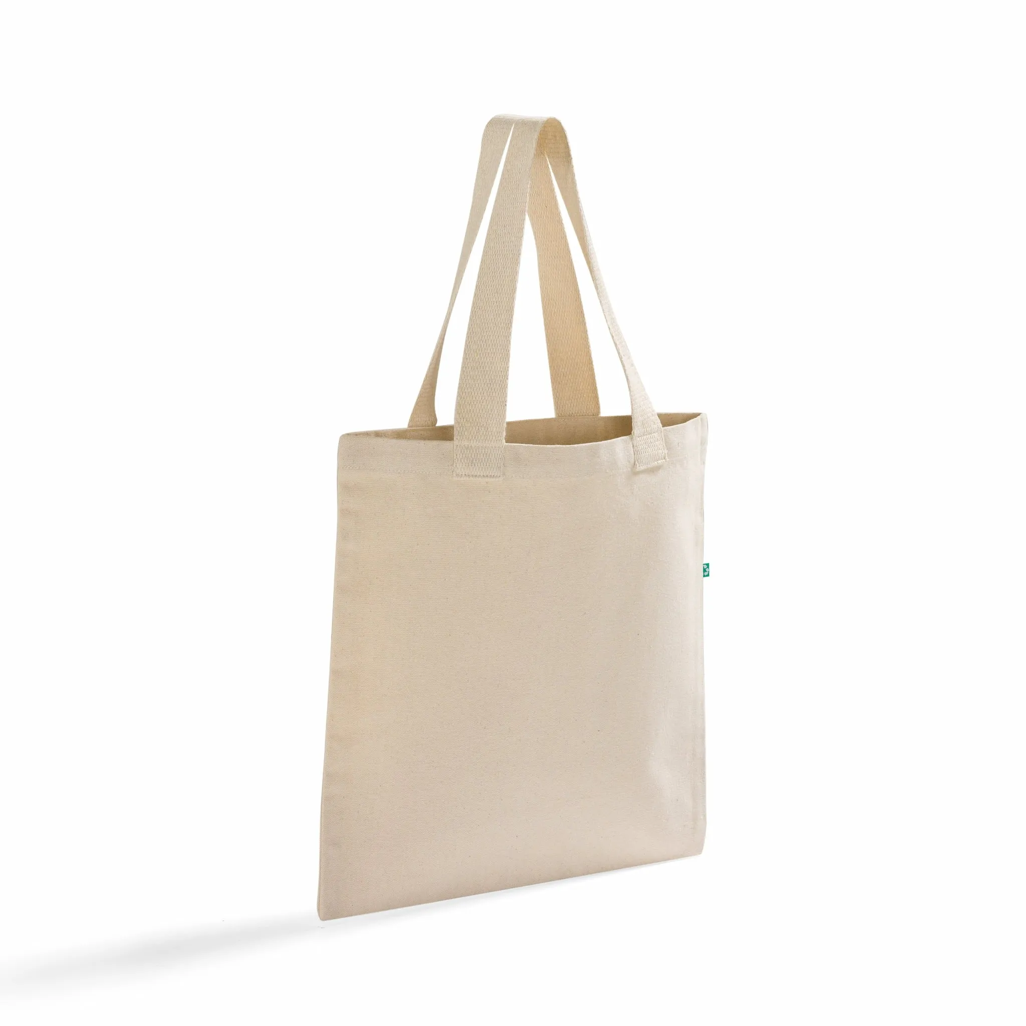 6 ct Recycled Canvas Flat Tote Bag / Basic Book Bag - Pack of 6