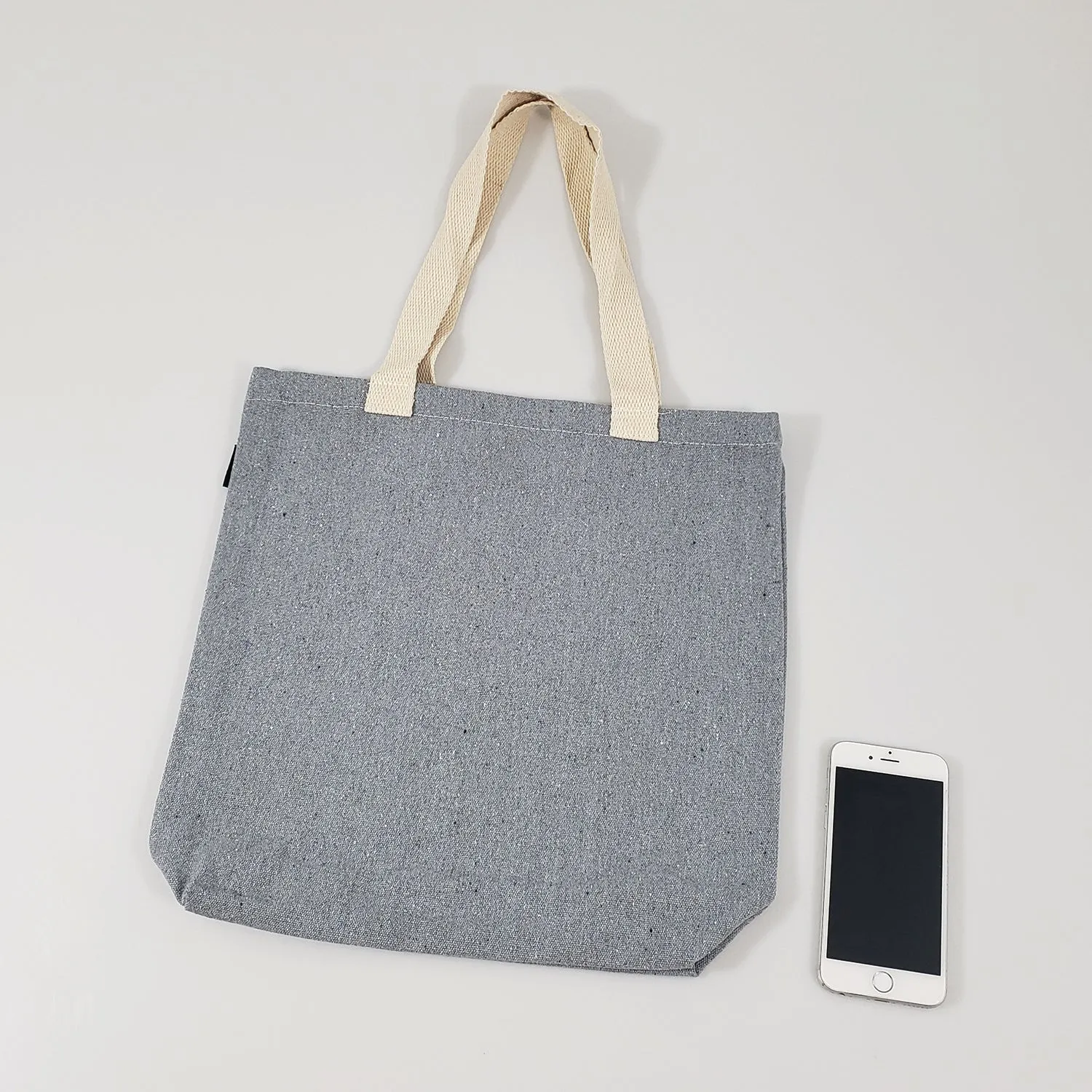 6 ct Recycled Canvas Tote Bag With Bottom Gusset - By Bundle