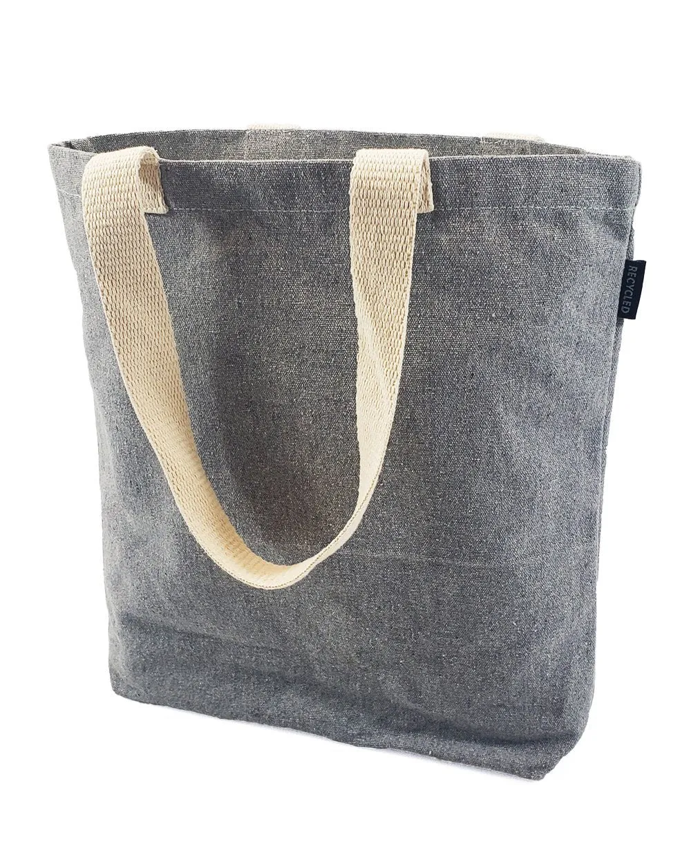 6 ct Recycled Canvas Tote Bag With Bottom Gusset - By Bundle