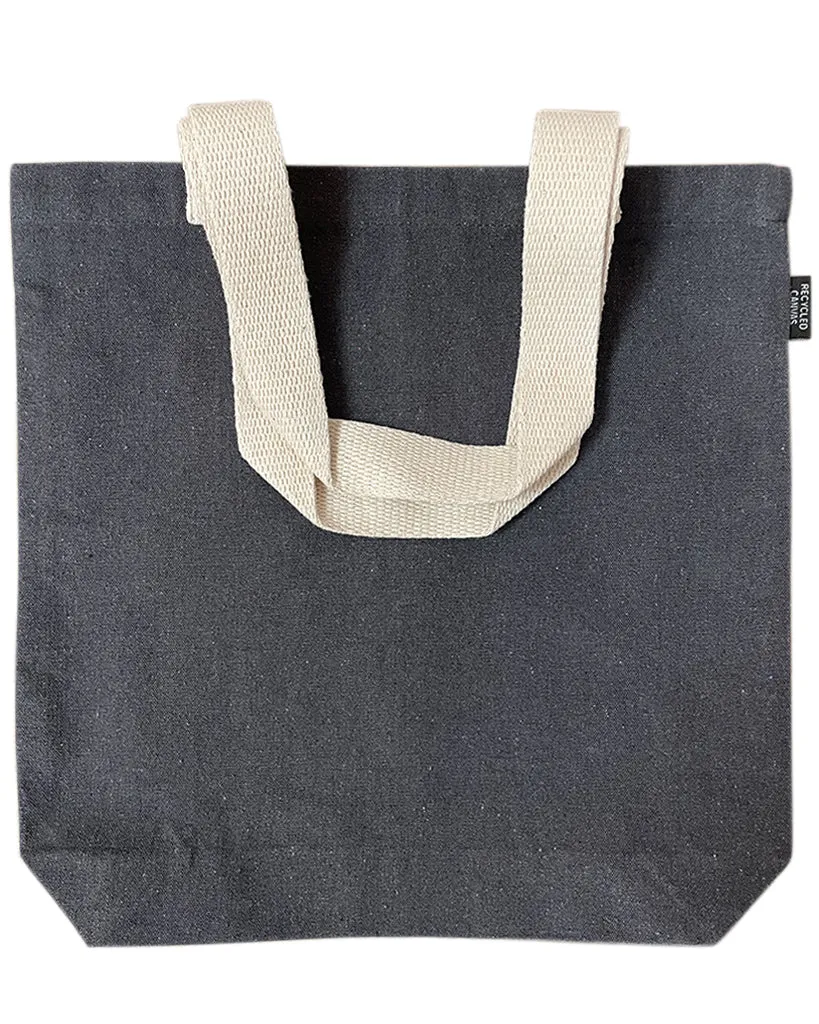 6 ct Recycled Canvas Tote Bag With Bottom Gusset - By Bundle