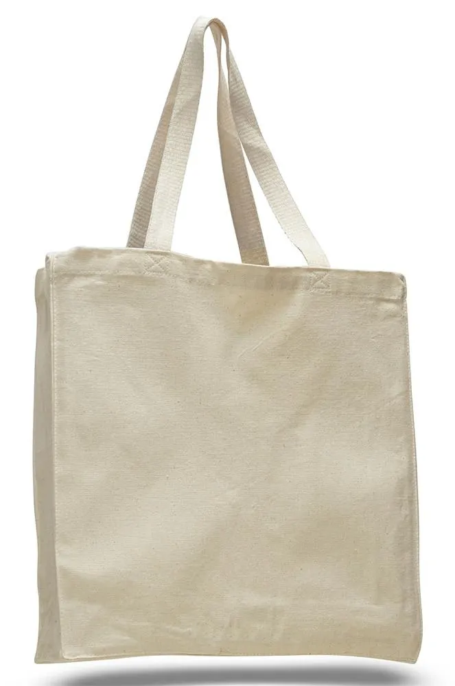 96 ct Heavy Canvas Wholesale Tote bags With Full Gusset - By Case