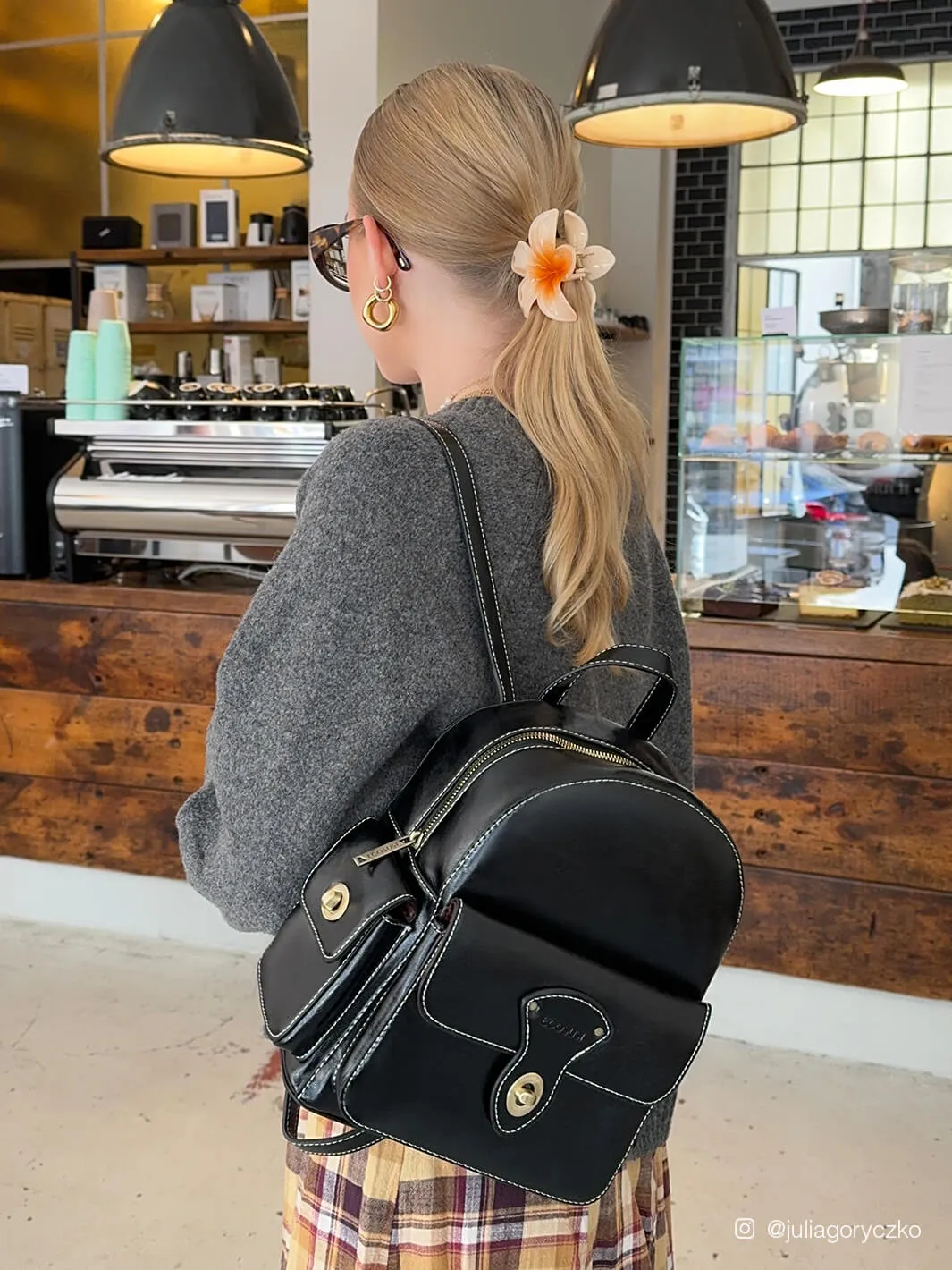 Alison Vintage Vegan Leather Mini Backpack