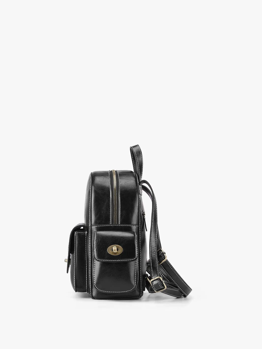 Alison Vintage Vegan Leather Mini Backpack