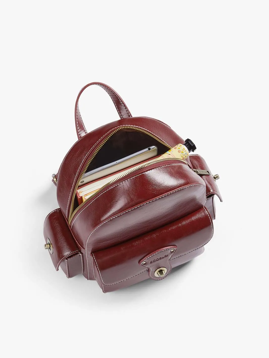 Alison Vintage Vegan Leather Mini Backpack