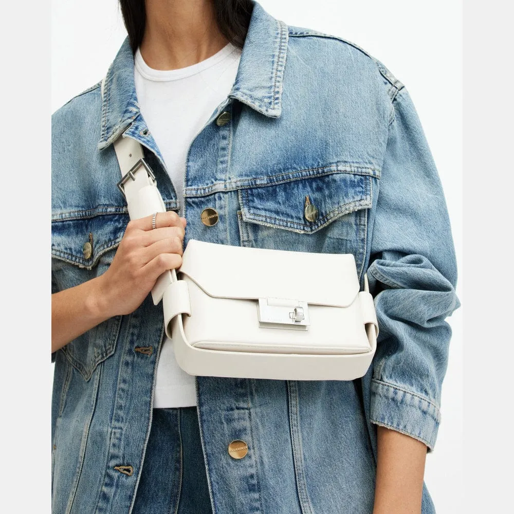 Allsaints Frankie 3-In-1 Leather Bag in White