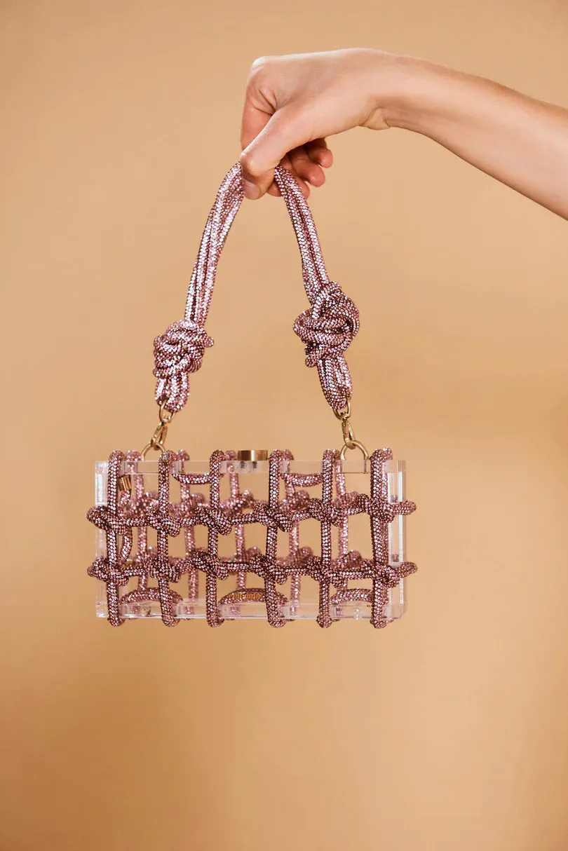 BESS rhinestone shoulder bag