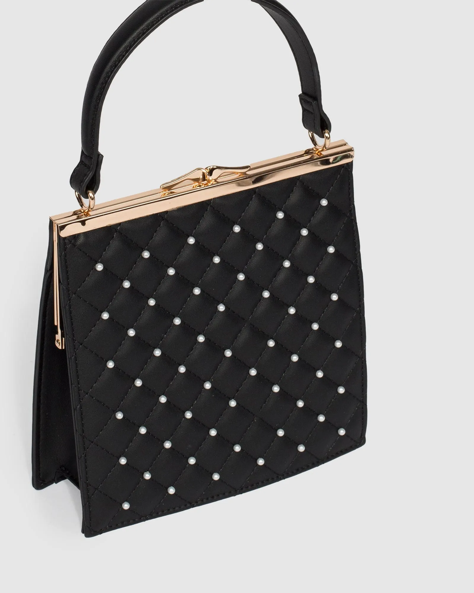 Black Leanne Pearl Mini Bag