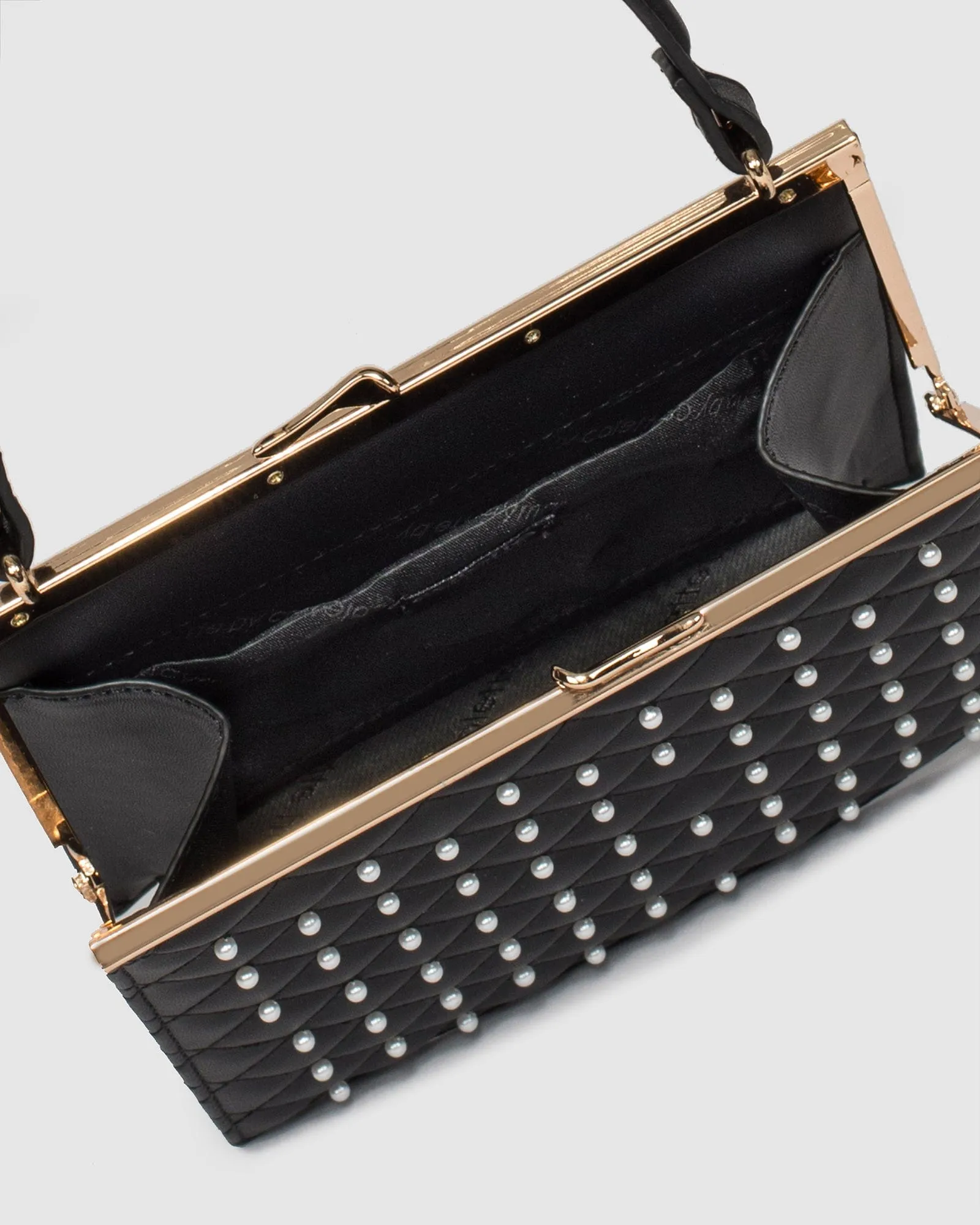 Black Leanne Pearl Mini Bag