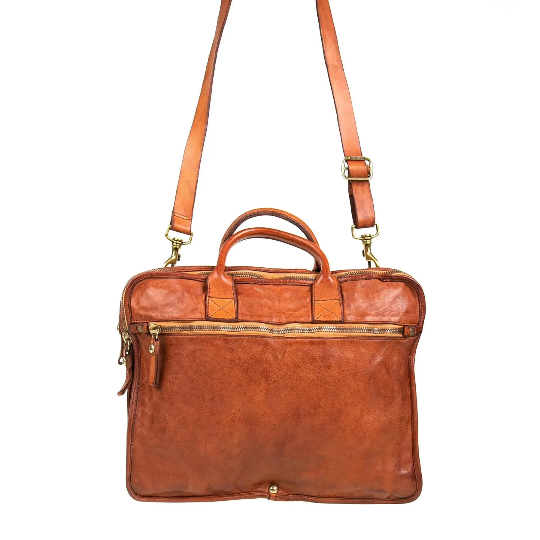 Campomaggi Leather Briefcase, Smooth Finish