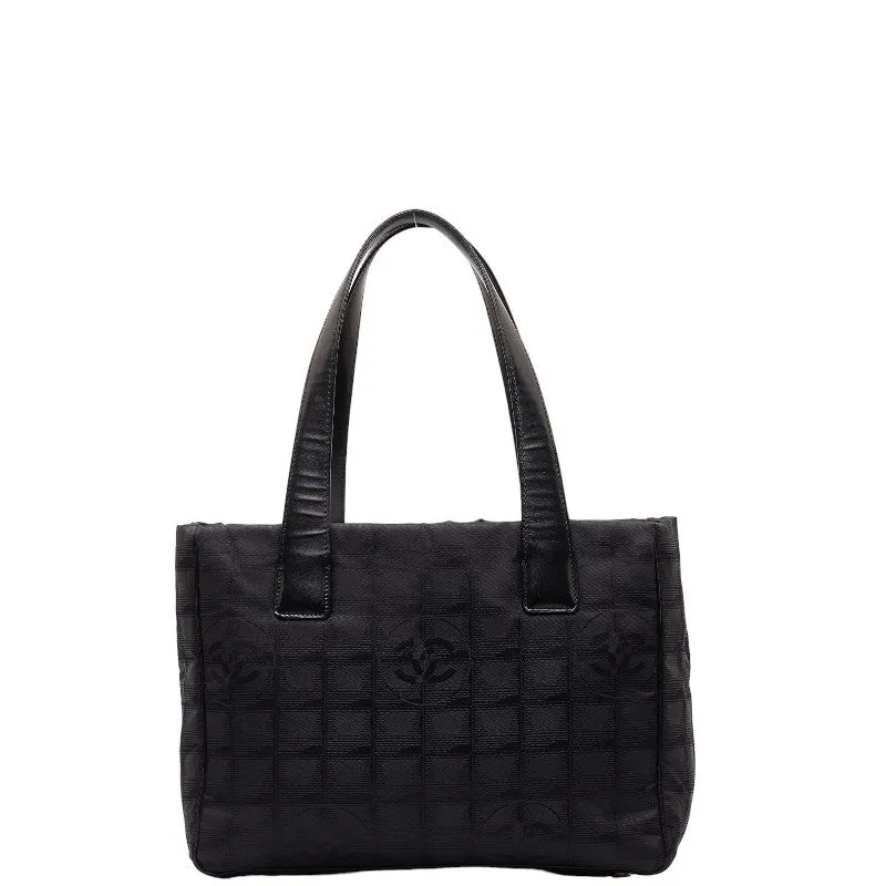 CHANEL NEW LABEL LINE PM TOOT BAG HANDBACK BLACK NYLON LEADER LADY CHANEL CHANEL SHOPPING SHOPPING SHOPPING