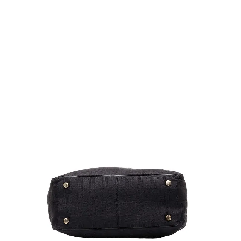 CHANEL NEW LABEL LINE PM TOOT BAG HANDBACK BLACK NYLON LEADER LADY CHANEL CHANEL SHOPPING SHOPPING SHOPPING