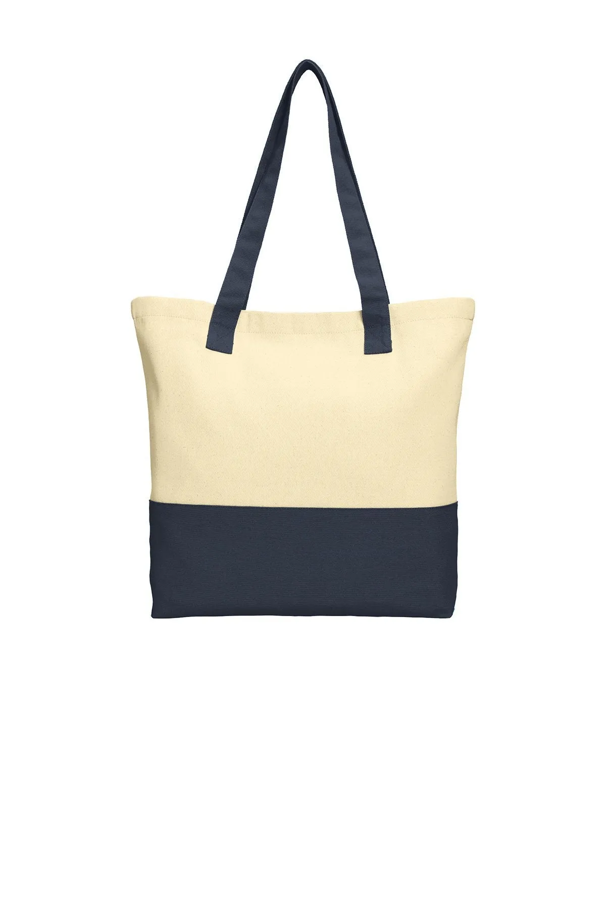 Colorblock Cotton Canvas Tote Bag