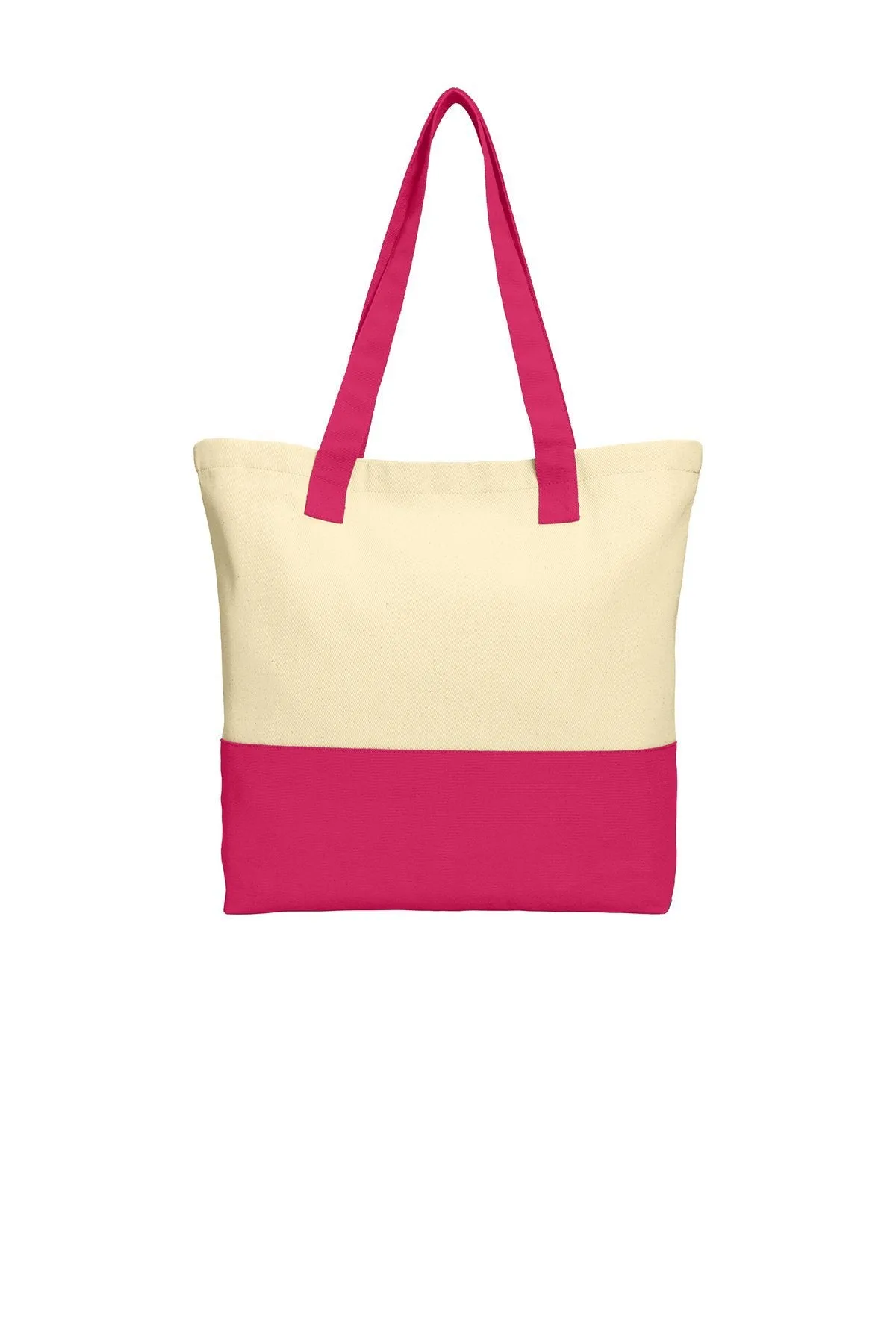 Colorblock Cotton Canvas Tote Bag