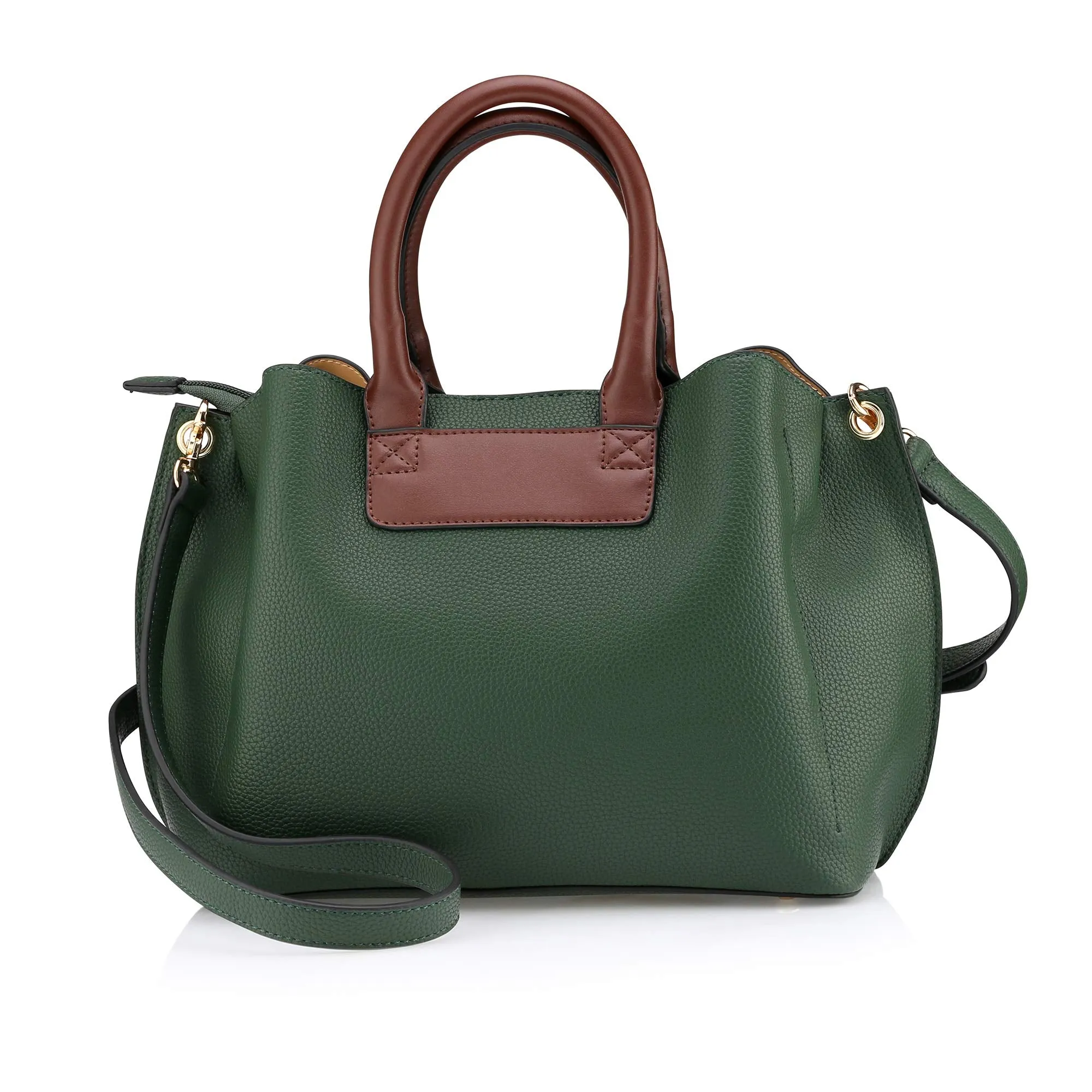 Fastrack Forest Green Structured Satchel Bag For Women