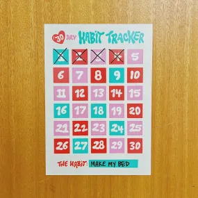 HABIT TRACKER WALL STICKER