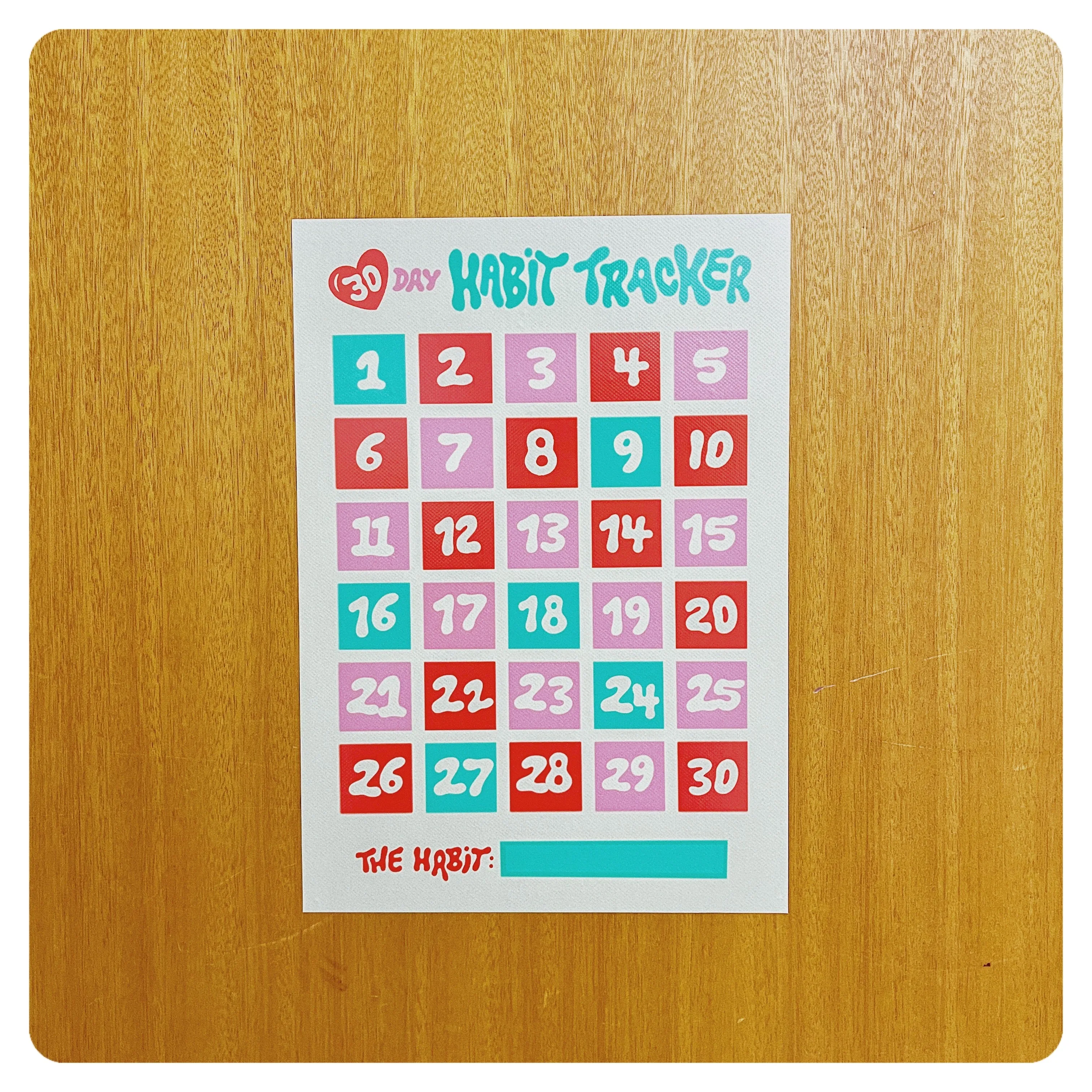 HABIT TRACKER WALL STICKER