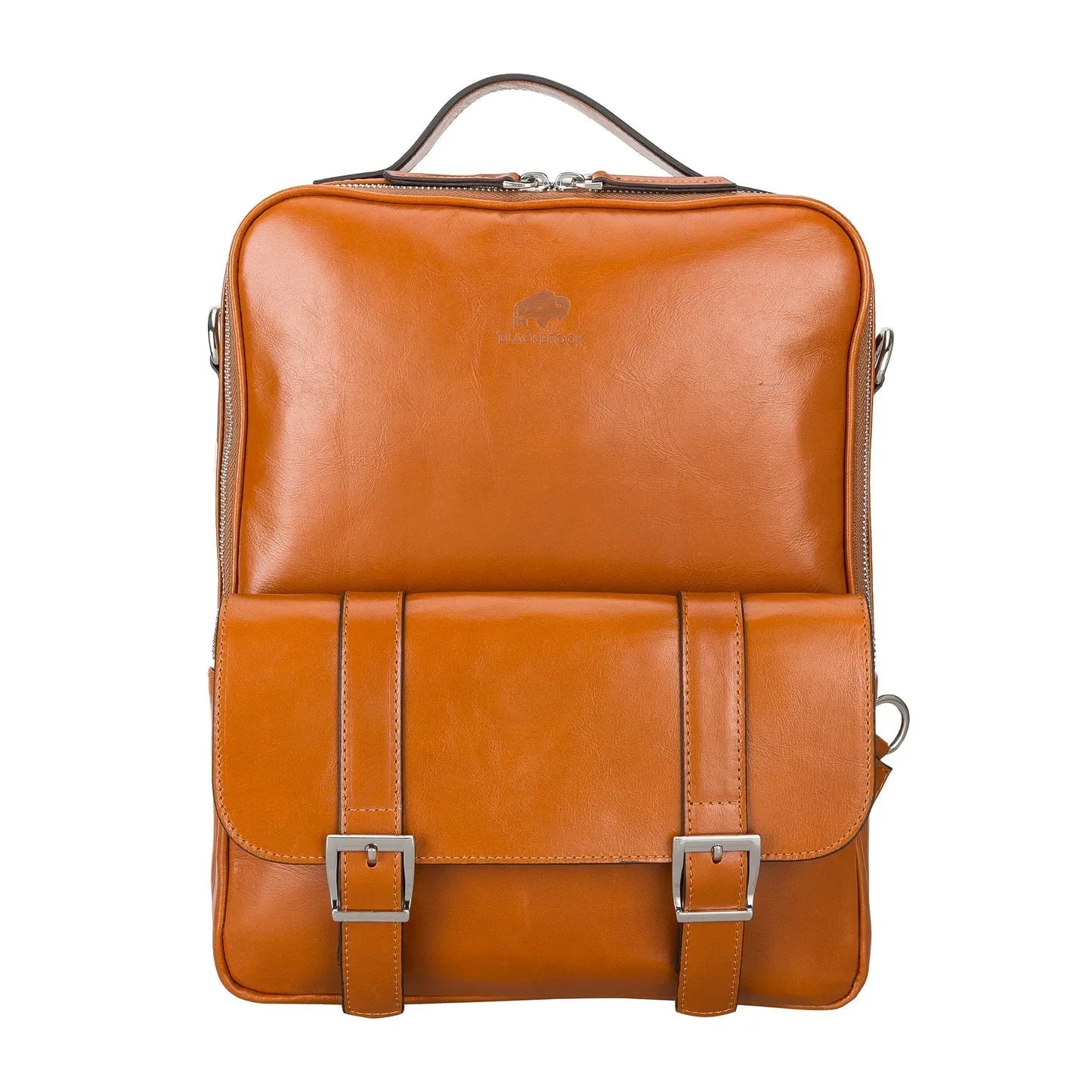 Hazel Leather Backpack, Burnished Tan