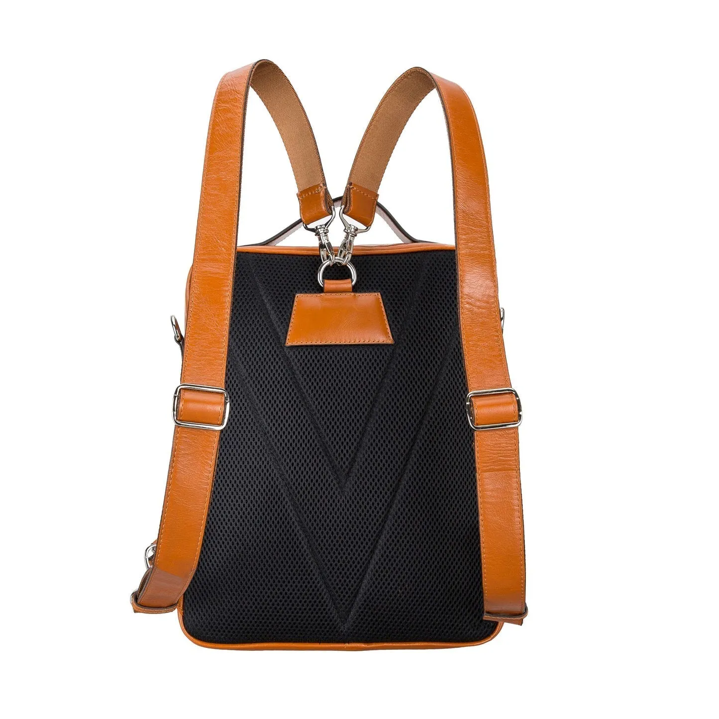 Hazel Leather Backpack, Burnished Tan