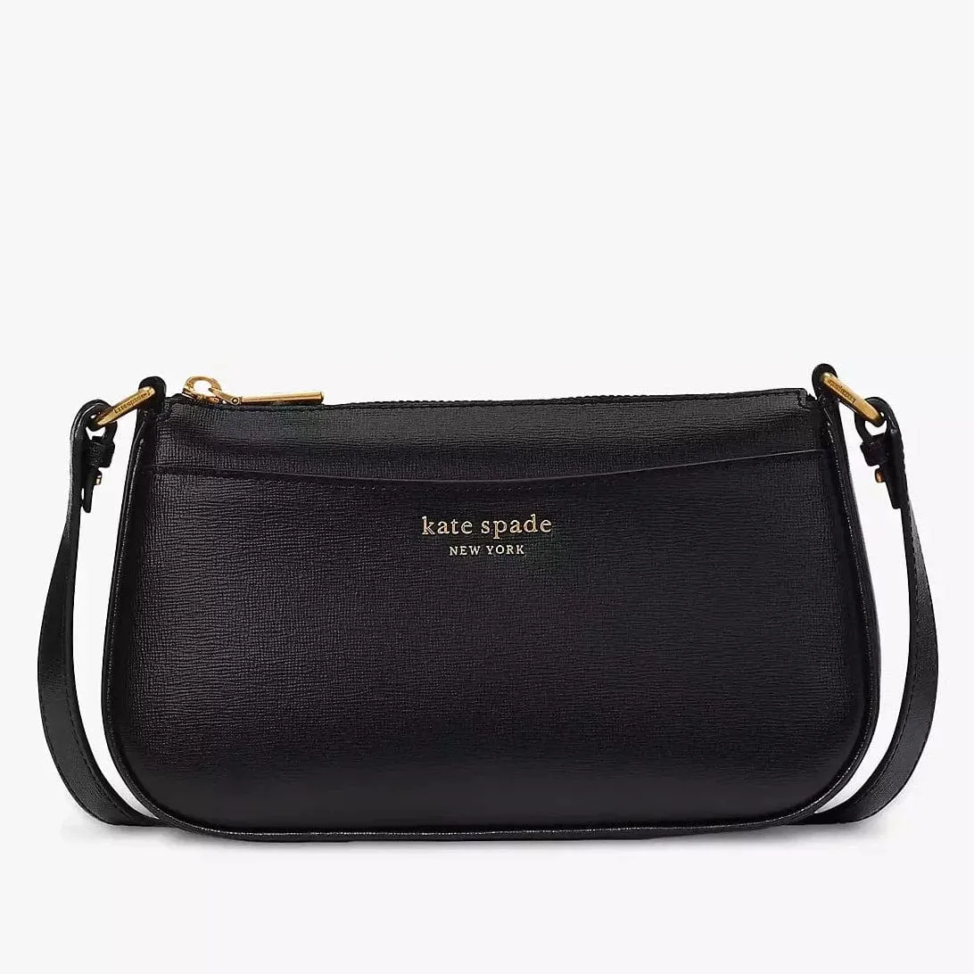 Kate Spade New York Bleecker Small Saffiano Leather Crossbody Bag in Black