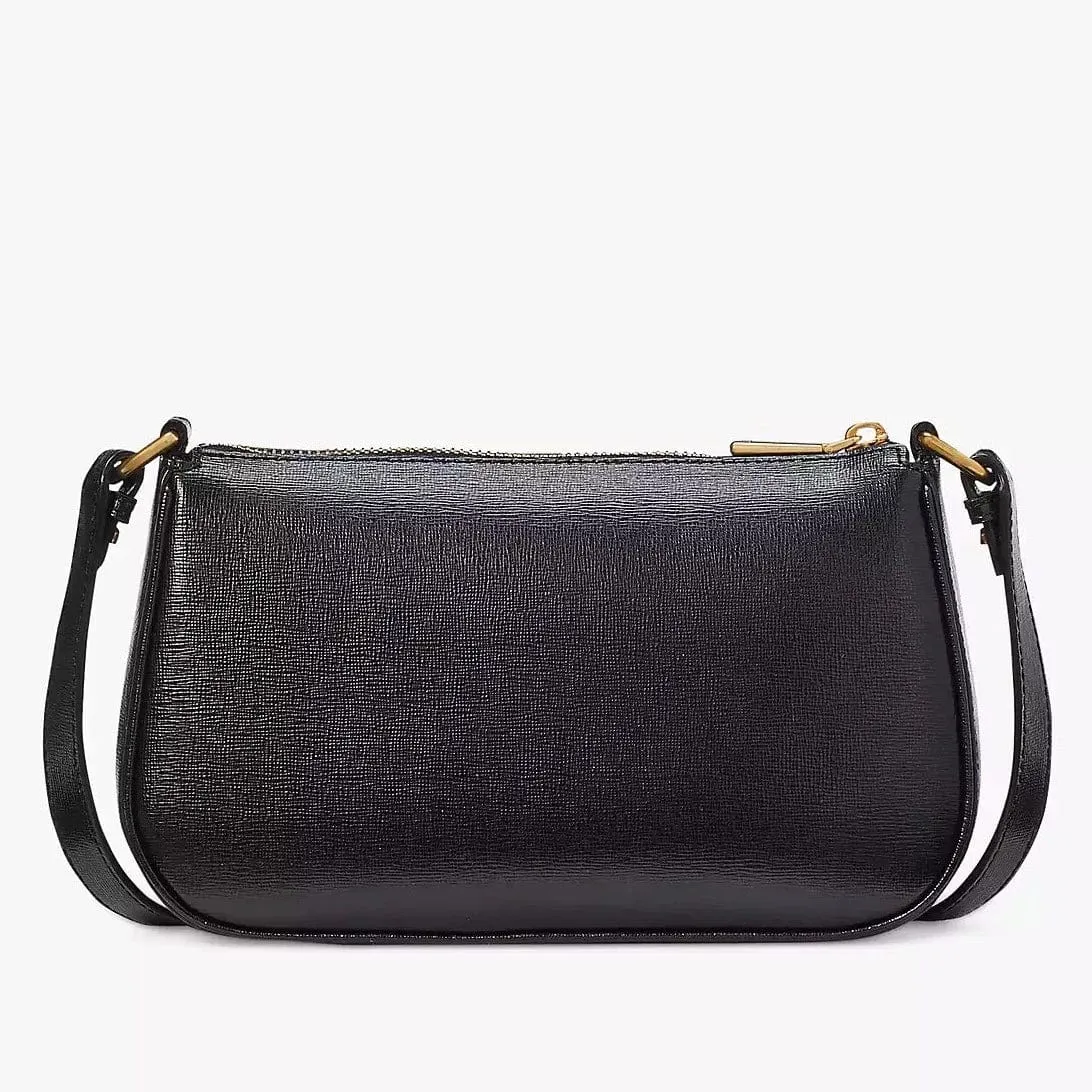 Kate Spade New York Bleecker Small Saffiano Leather Crossbody Bag in Black