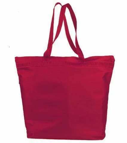 Large Polyester Zippered Tote Bags