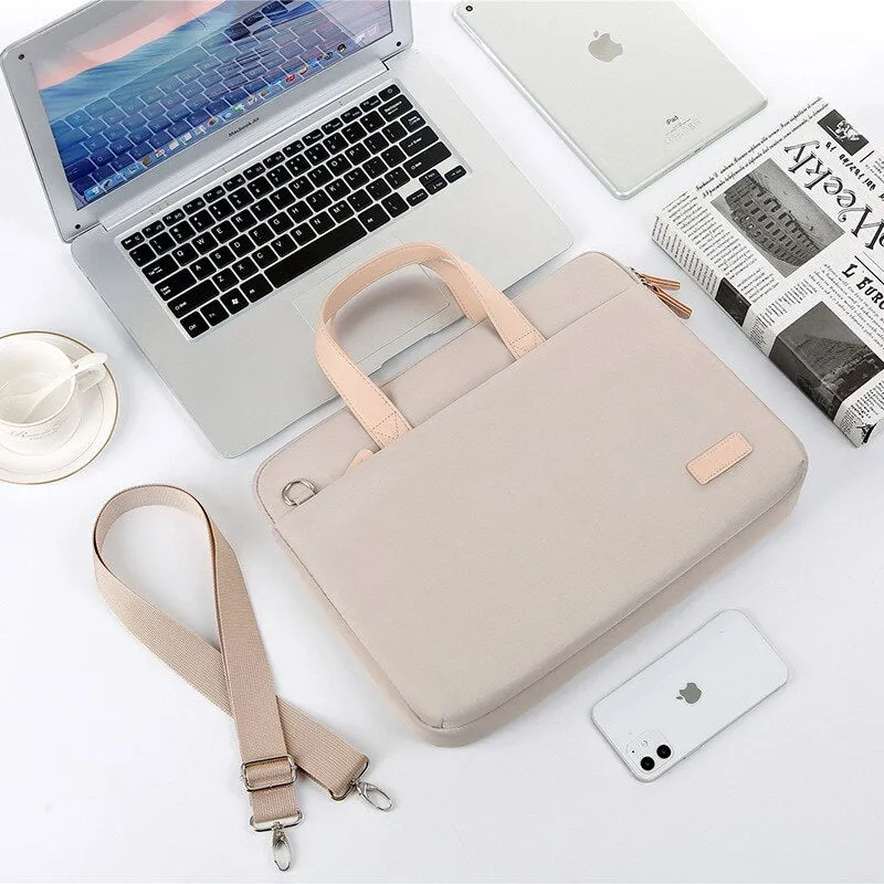 Lightweight Laptop Bag Portable Women Business Shoulder Messenger Bag  14/15 Inch Handbag Waterproof Storage Bags Briefcases