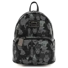 Loungefly x Disney Villains Debossed All Over Print Mini Backpack