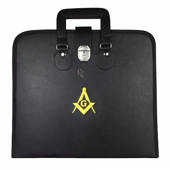 Masonic MM/WM and Provincial Full Dress Apron Yellow Square Compass Cases