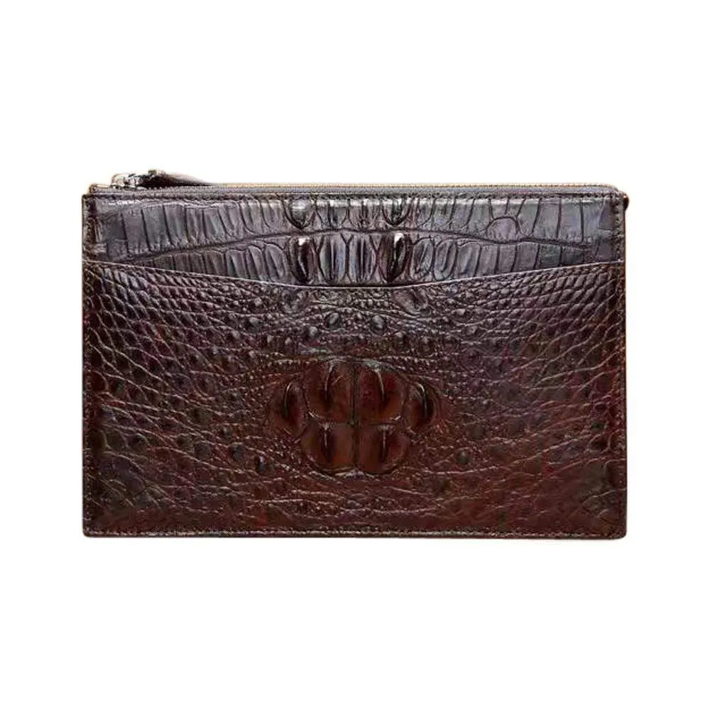 Men's Genuine Crocodile Skin  Leather  Clutch Bag