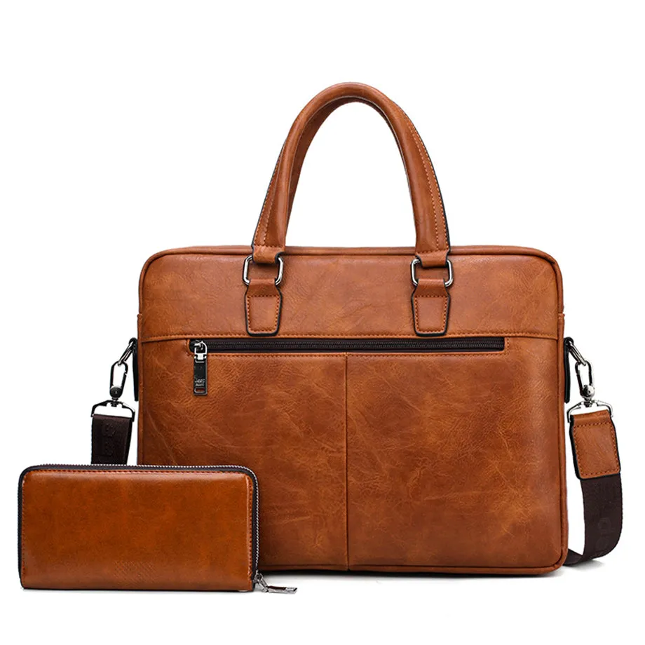 Men's Leather Briefcase For 13'3 Inch Laptop