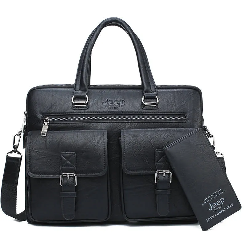 Men's Leather Briefcase For 13'3 Inch Laptop