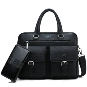 Men's Leather Briefcase For 13'3 Inch Laptop