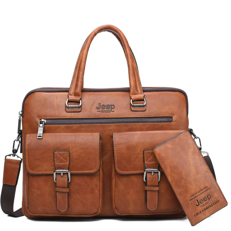 Men's Leather Briefcase For 13'3 Inch Laptop