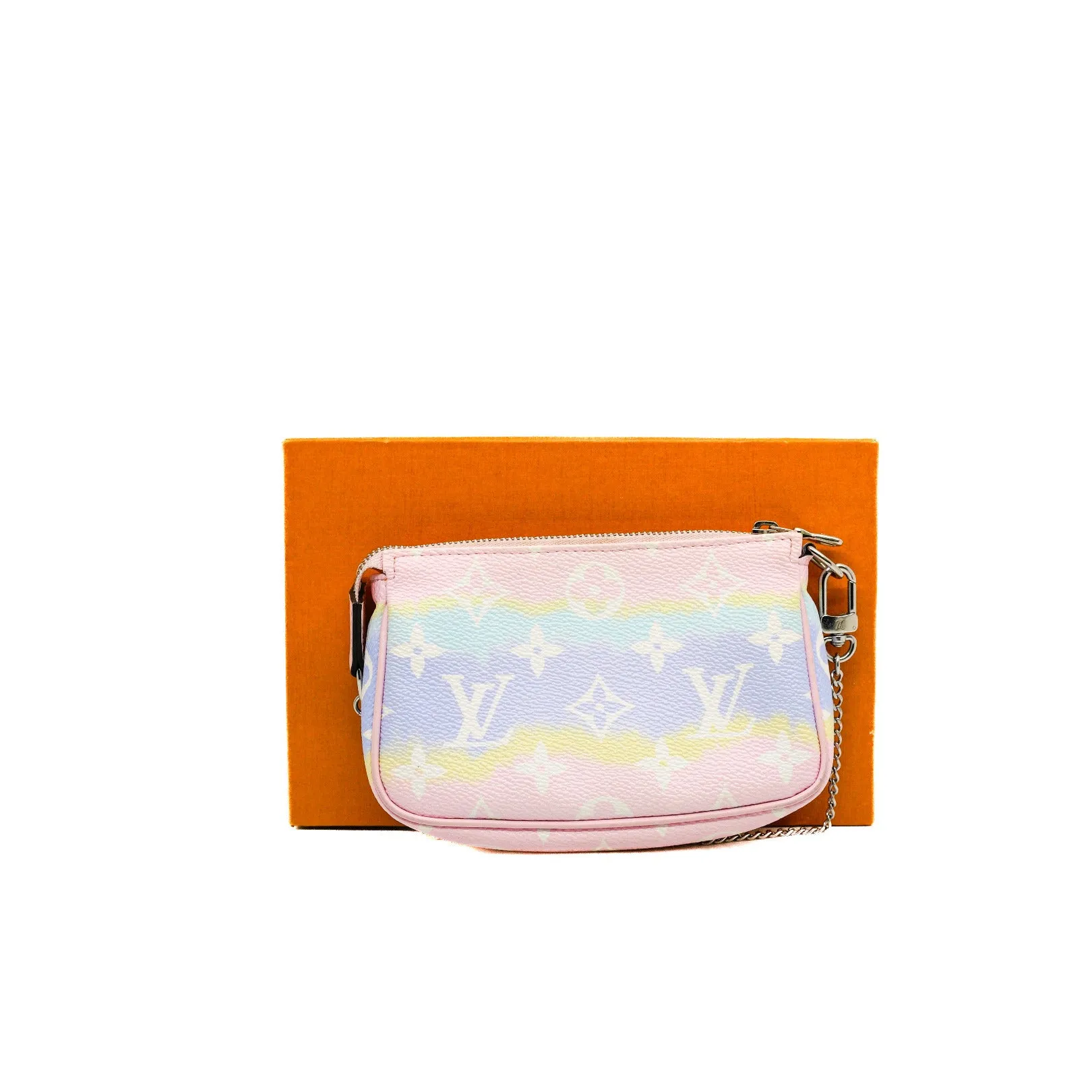 Mini Pochette Accessoires In Pink Monogram Canvas Escale Pastel PHW