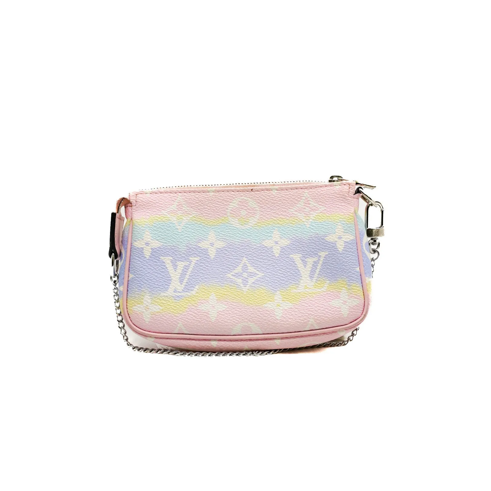 Mini Pochette Accessoires In Pink Monogram Canvas Escale Pastel PHW