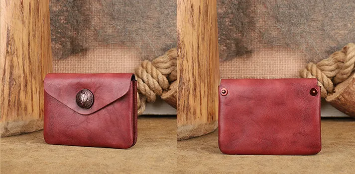 Mini Womens Card And Coin Purse Genuine Leather Wallets For Ladies