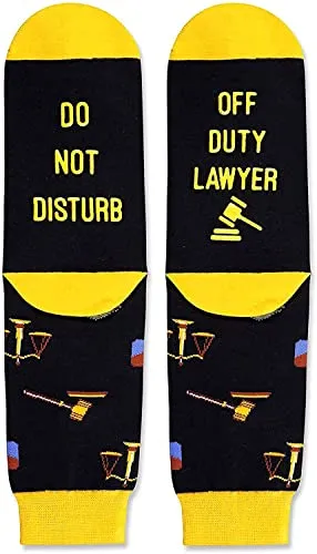 Novelty Lawyer Socks, Unisex Attorney Socks, Ideal Gifts for Law School Graduation, Lawyer Gifts for Men and Women, Perfect for Law Students