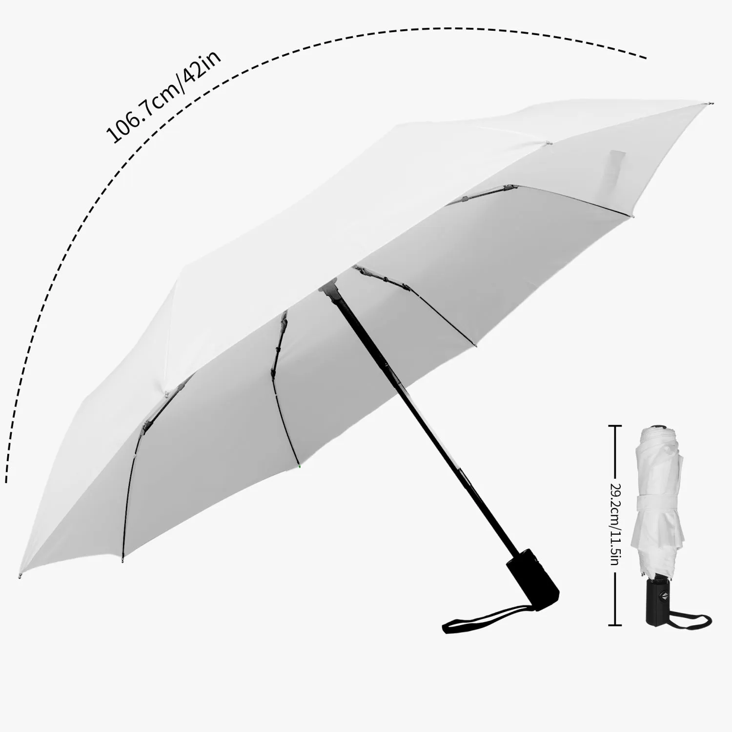 Purple Hearts Automatic Umbrella