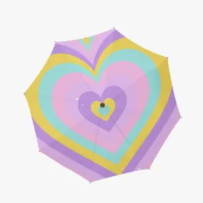 Purple Hearts Automatic Umbrella