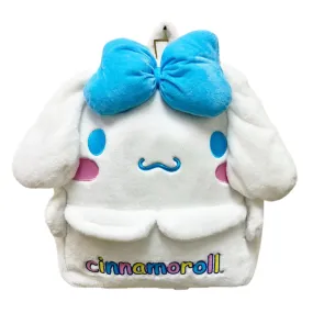 Sanrio Kitty Cinnamoroll 16 Inch Embroidered Plush Backpack