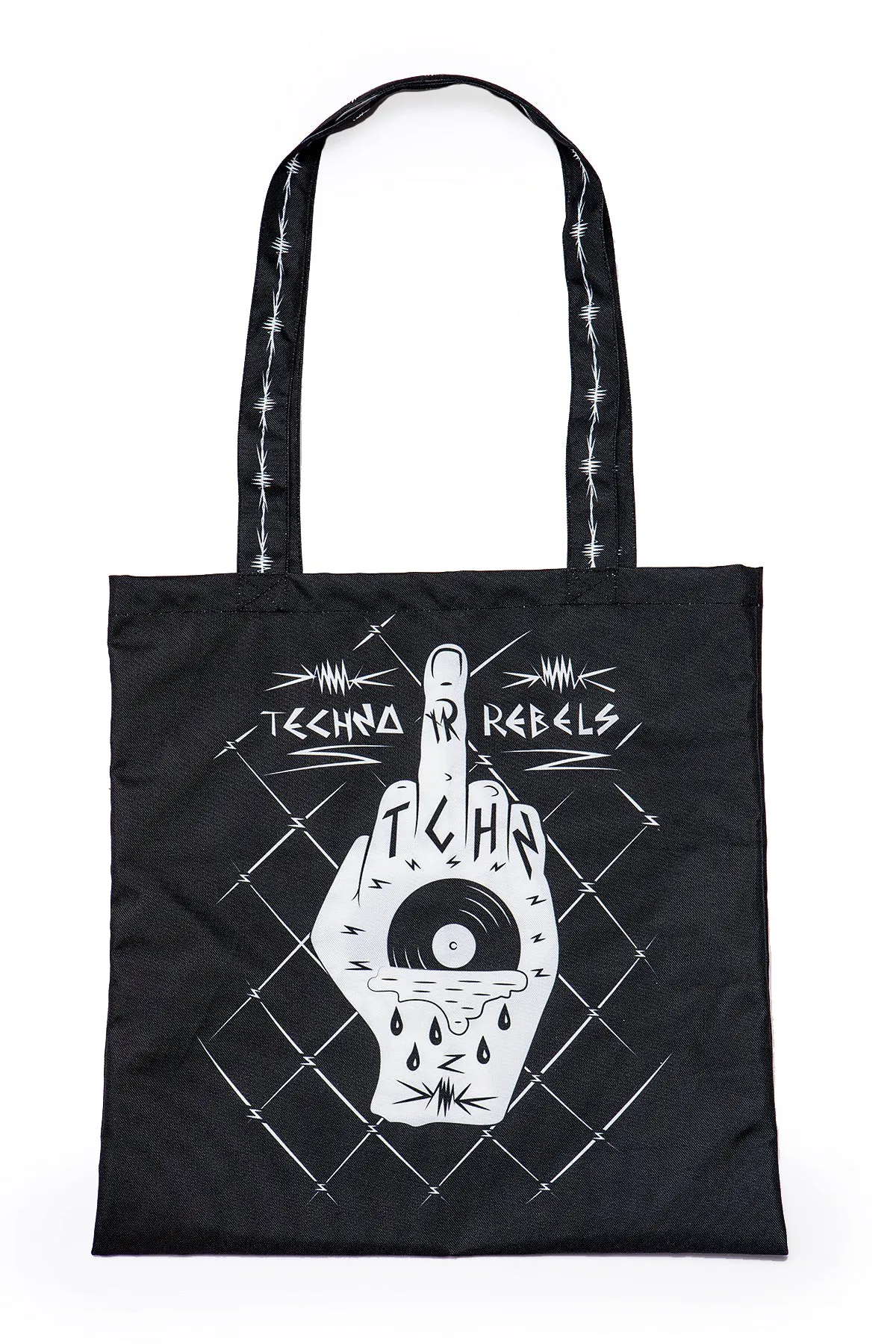 Techno Rebels Vinyl shopping bags