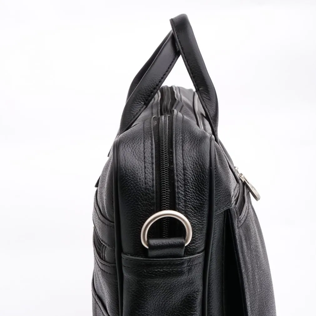 The Ultimate Black Leather Briefcase Bag