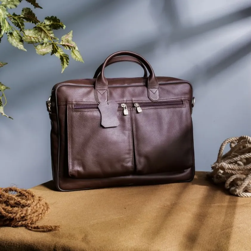 The Ultimate Dark Brown Leather Briefcase Bag