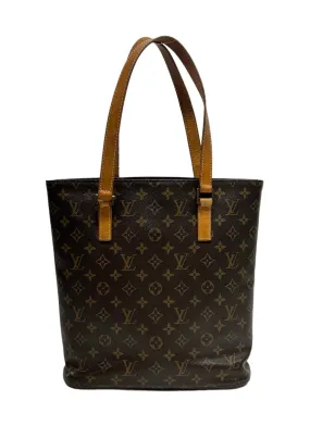 Vavin GM Brown Tote Bag in Monogram Coated Canvas, Gold hardware