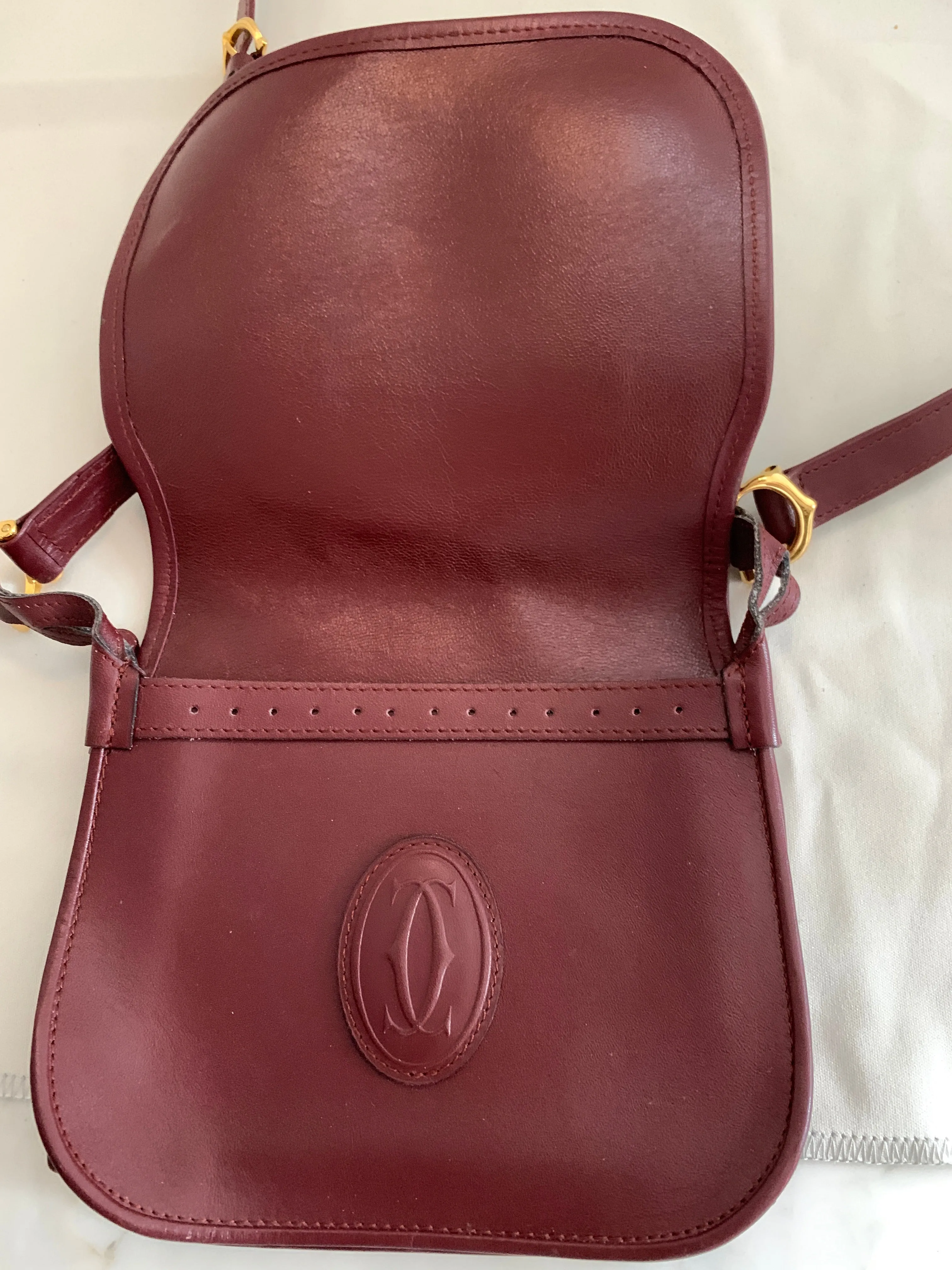 Vintage Cartier Crossbody Flap Bag